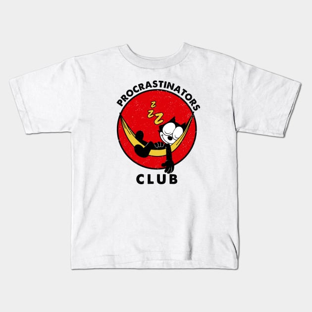 Felix the Cat - procrastinators club Kids T-Shirt by OniSide